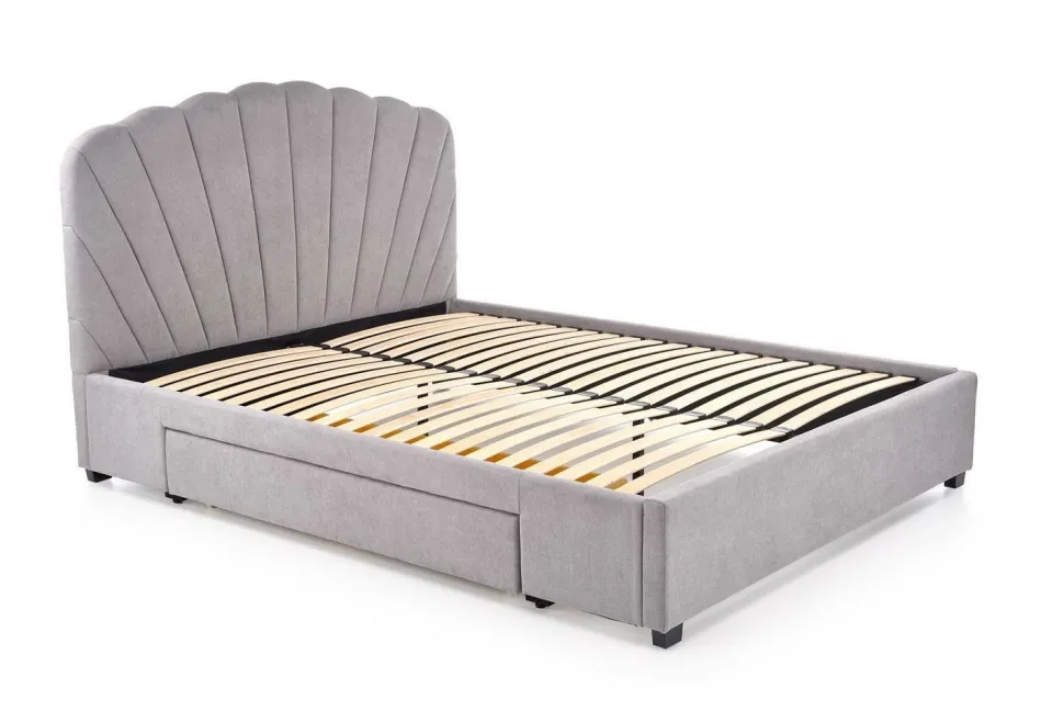 Łóżko Brig 160, jasny popielaty