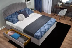 Łóżko Brig 160, jasny popielaty