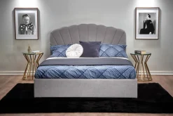 Łóżko Brig 160, jasny popielaty