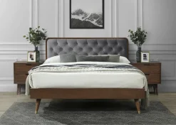 Łóżko Disy popielaty / orzech