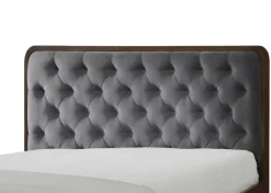 Łóżko Disy popielaty / orzech