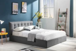 Łóżko Diva 160cm z pojemnikiem popielaty