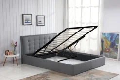 Łóżko Diva 160cm z pojemnikiem popielaty