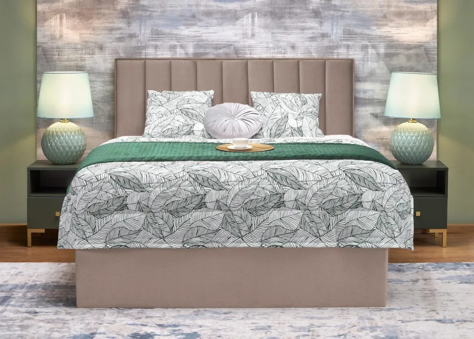 Łóżko dwuosobowe Renji 160 beżowe