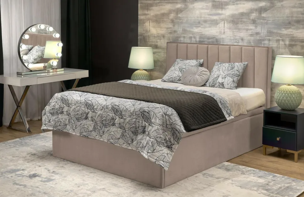 Łóżko dwuosobowe Renji 160 beżowe