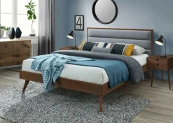 Łóżko Dylan popielaty / orzech