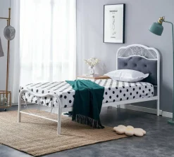 Łóżko Fabi 90, popielaty / biały