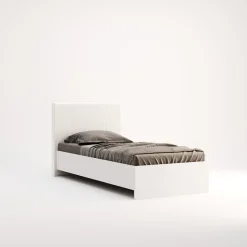 Łóżko Flory 80 cm z zagłówkiem biały  połysk