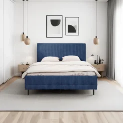 Łóżko Foggy 160x200cm granatowe Ambience  12 GR3