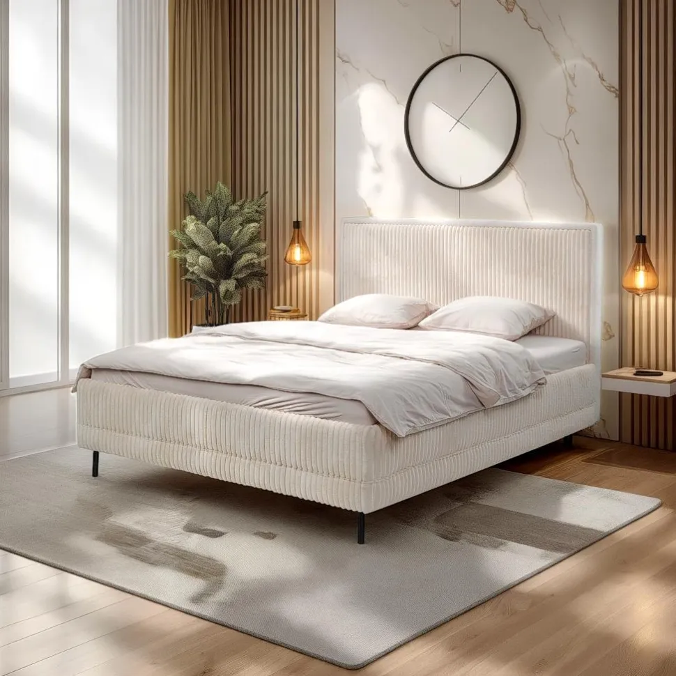 Łóżko Foggy 140x200cm ivory Ambience 01 GR3