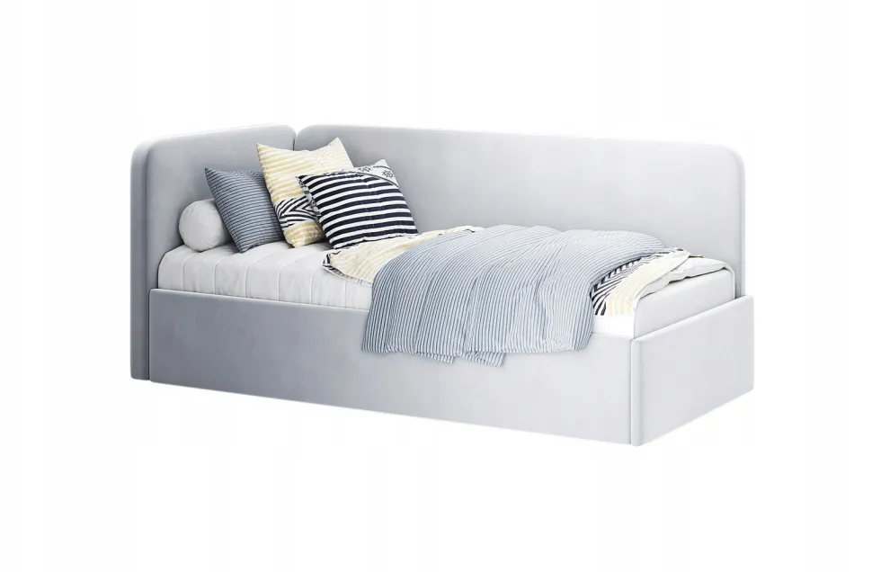 Łóżko Holly lewe 90cm szare