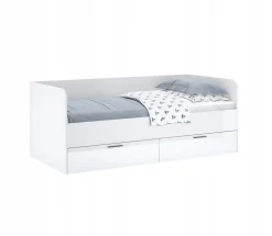 Łóżko Holly z szufladami 90cm szare