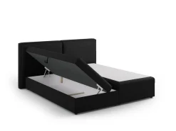 Łóżko Jodie Black Structured Fabric  140x200