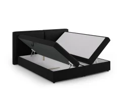 Łóżko Jodie Black Structured Fabric  140x200