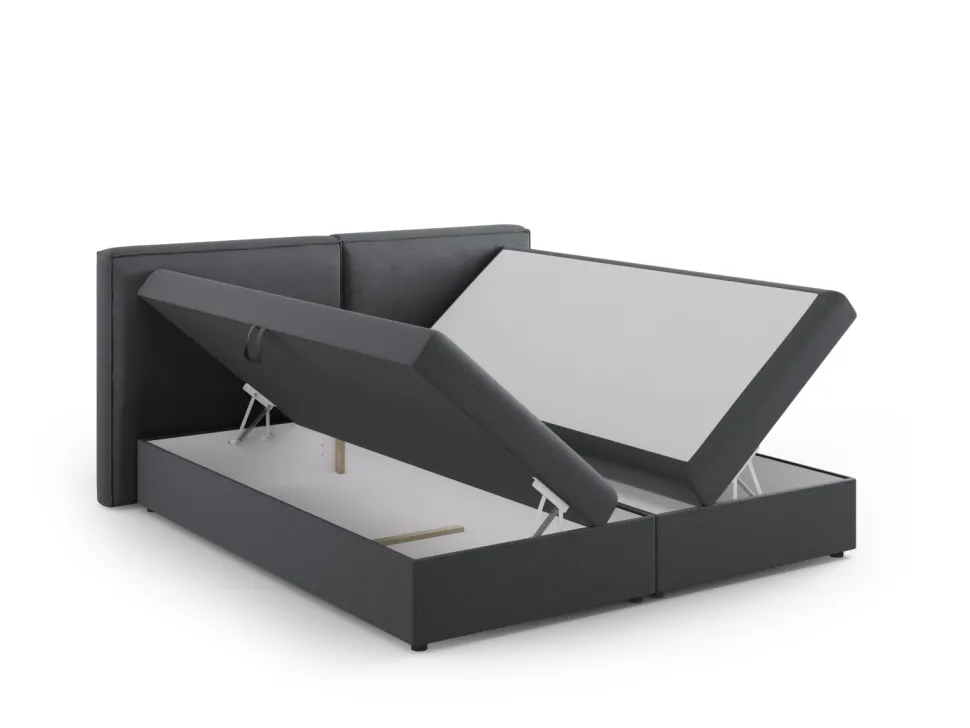 Łóżko Jodie Dark Grey Structured Fabric 160x200