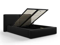 Łóżko Jodie II Black Structured Fabric 180x200