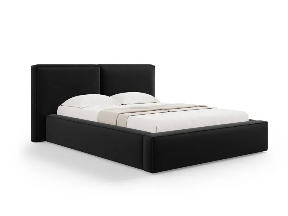 Łóżko Jodie II Black Velvet 140x200