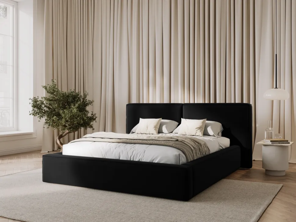 Łóżko Jodie II Black Velvet 200x200