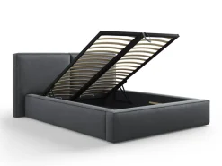 Łóżko Jodie II Dark Grey Structured       Fabric 160x200