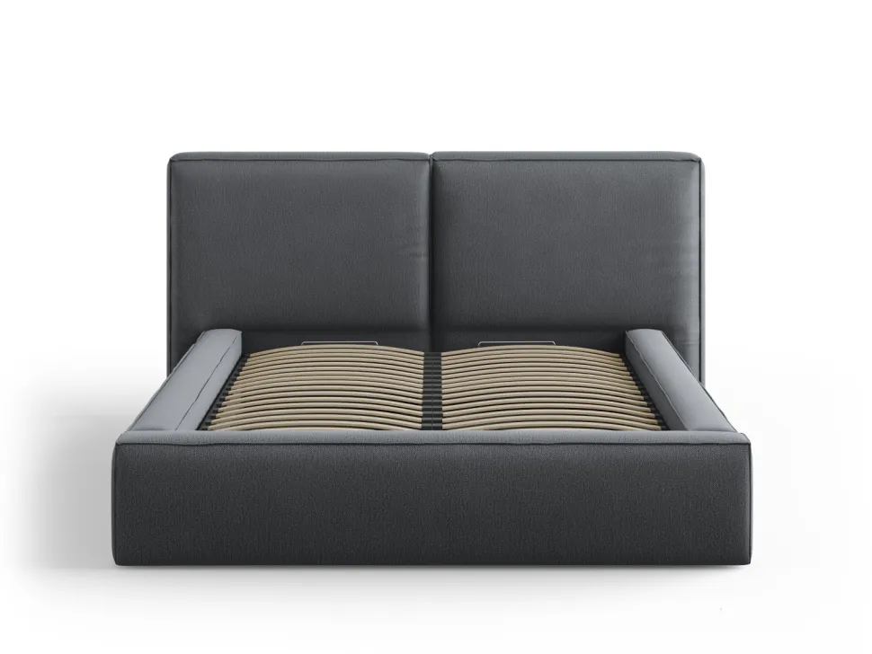 Łóżko Jodie II Dark Grey Structured Fabric 140x200