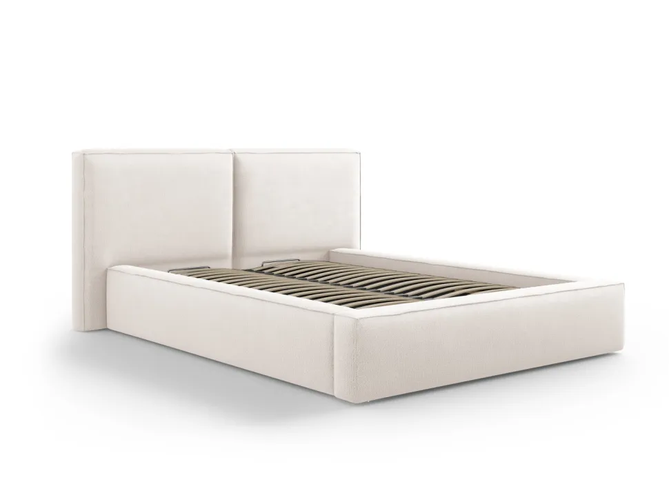 Łóżko Jodie II Light Beige Structured Fabric 180x200