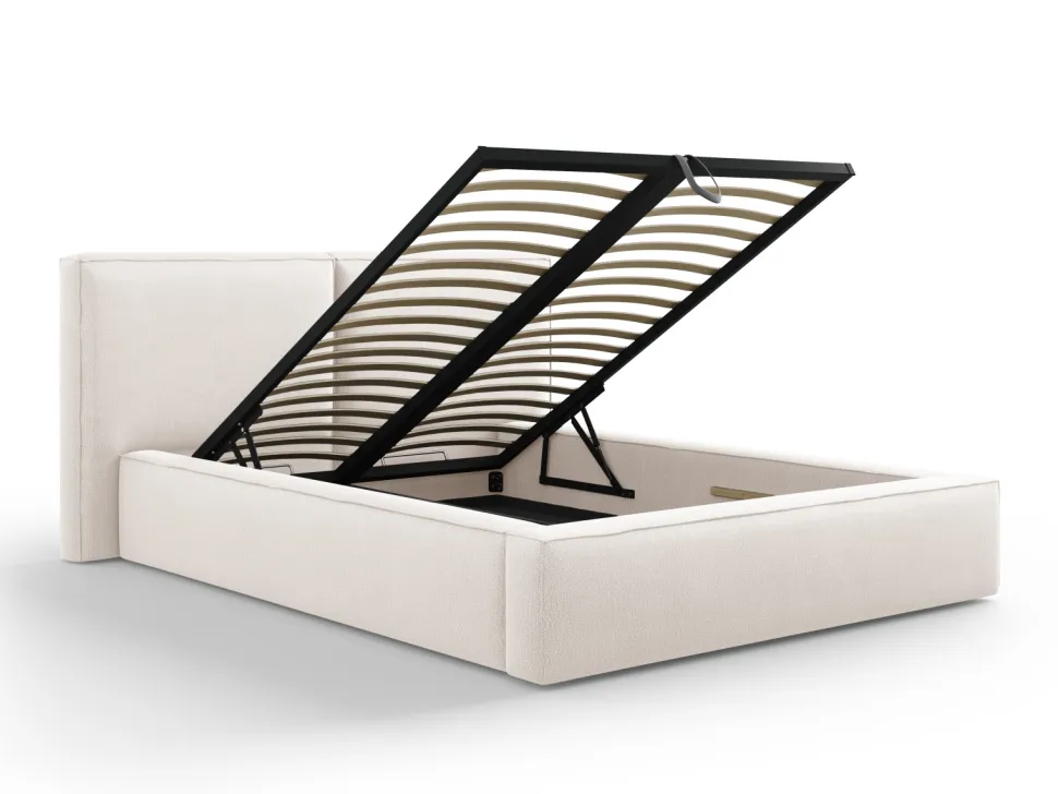 Łóżko Jodie II Light Beige Structured Fabric 160x200