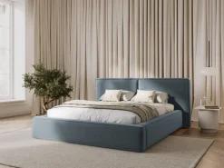 Łóżko Jodie II Light Blue Velvet 200x200