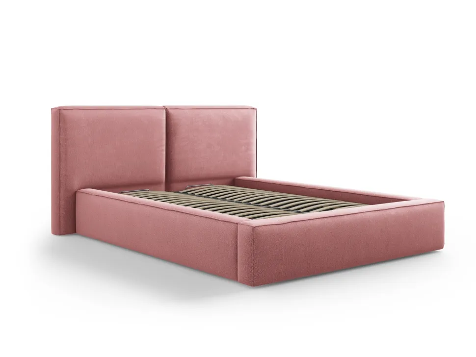 Łóżko Jodie II Pink Structured Fabric 200x200