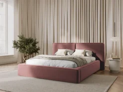 Łóżko Jodie II Pink Velvet 180x200