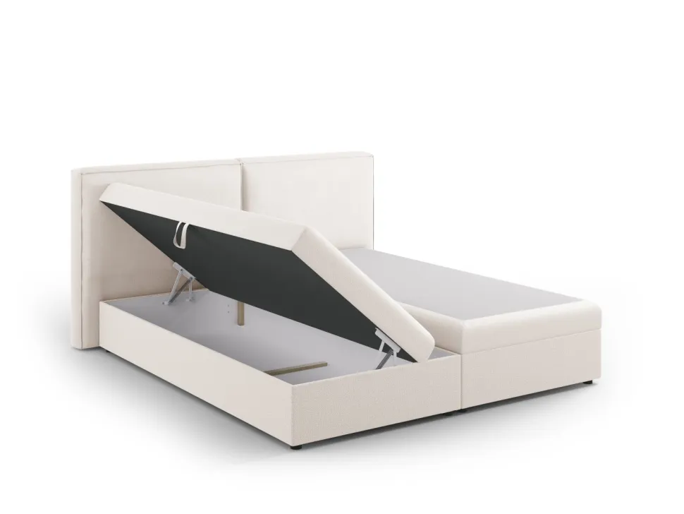 Łóżko Jodie Light Beige Structured Fabric 160x200