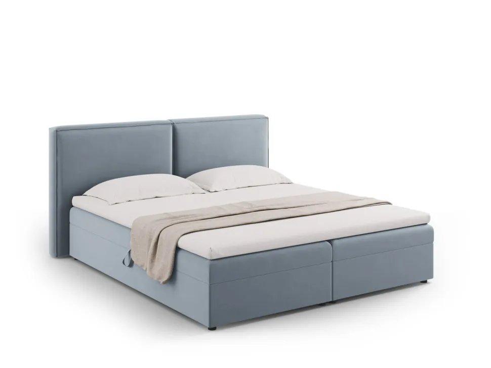 Łóżko Jodie Light Blue Velvet 140x200