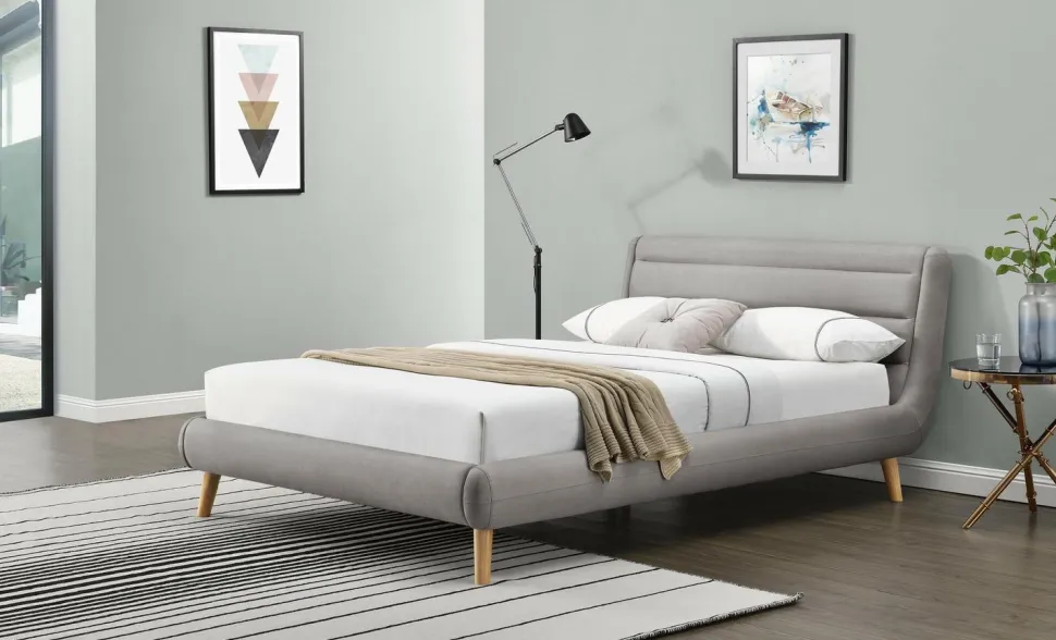 Łóżko Landi 160cm jasny popiel