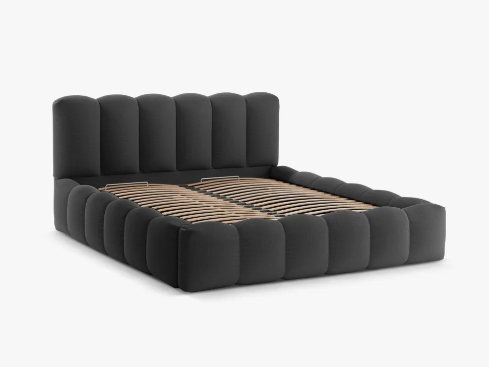 Łóżko Lupine Anthracite Structured Fabric 200x200