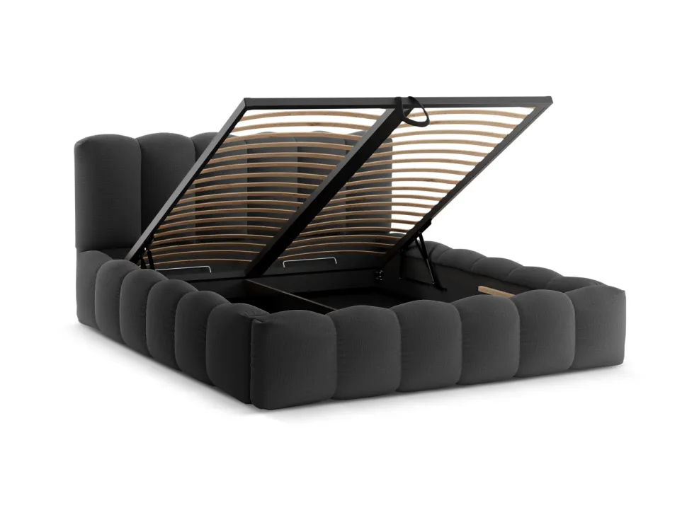 Łóżko Lupine Anthracite Structured Fabric 200x200