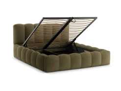 Łóżko Lupine Green Structured Fabric 160x200