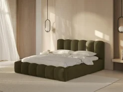 Łóżko Lupine Green Structured Fabric  140x200