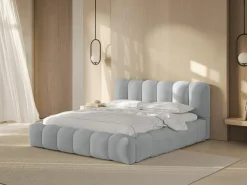 Łóżko Lupine Light Grey Structured  Fabric 180x200