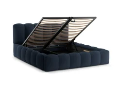 Łóżko Lupine Royal Blue Structured  Fabric 140x200