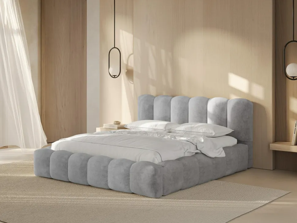 Łóżko Lupine Silver Chenille 160x200