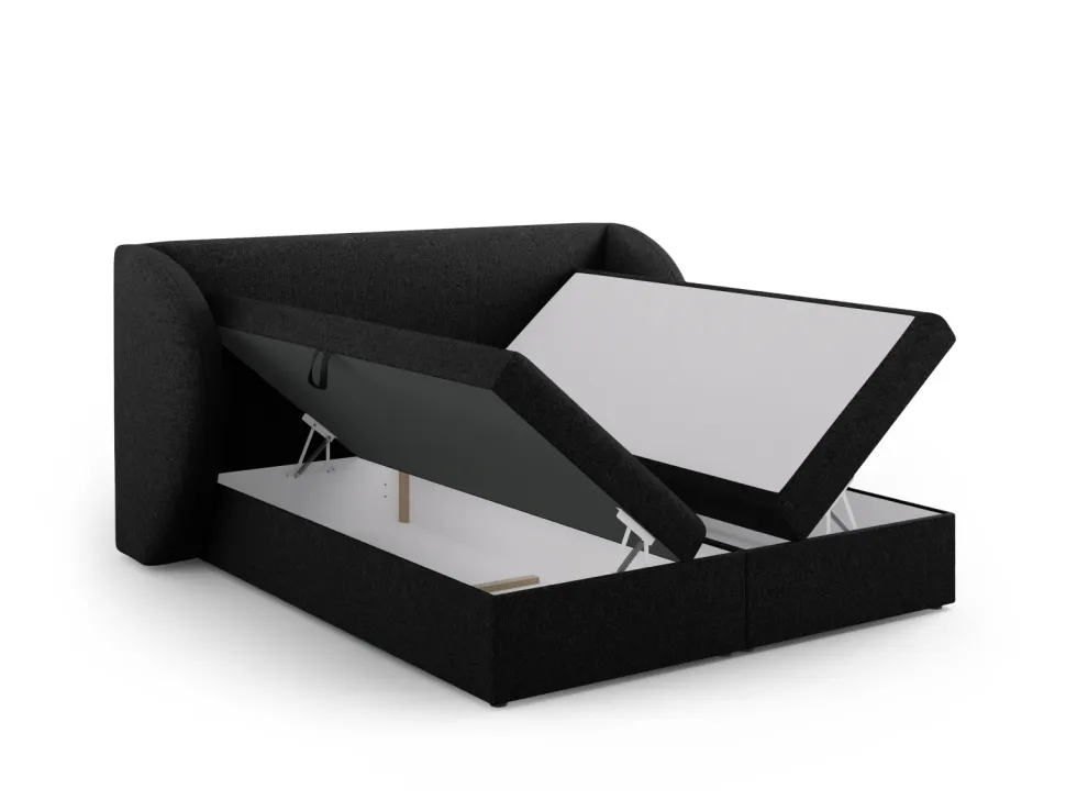 Łóżko Miley Black Chenille 180x200