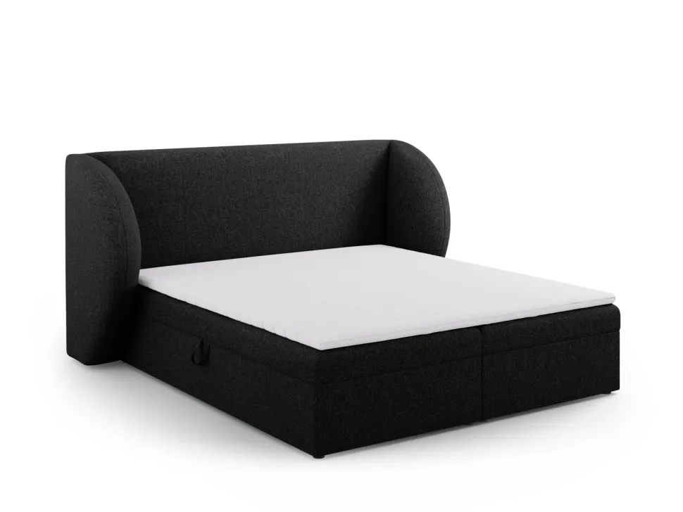 Łóżko Miley Black Chenille 180x200