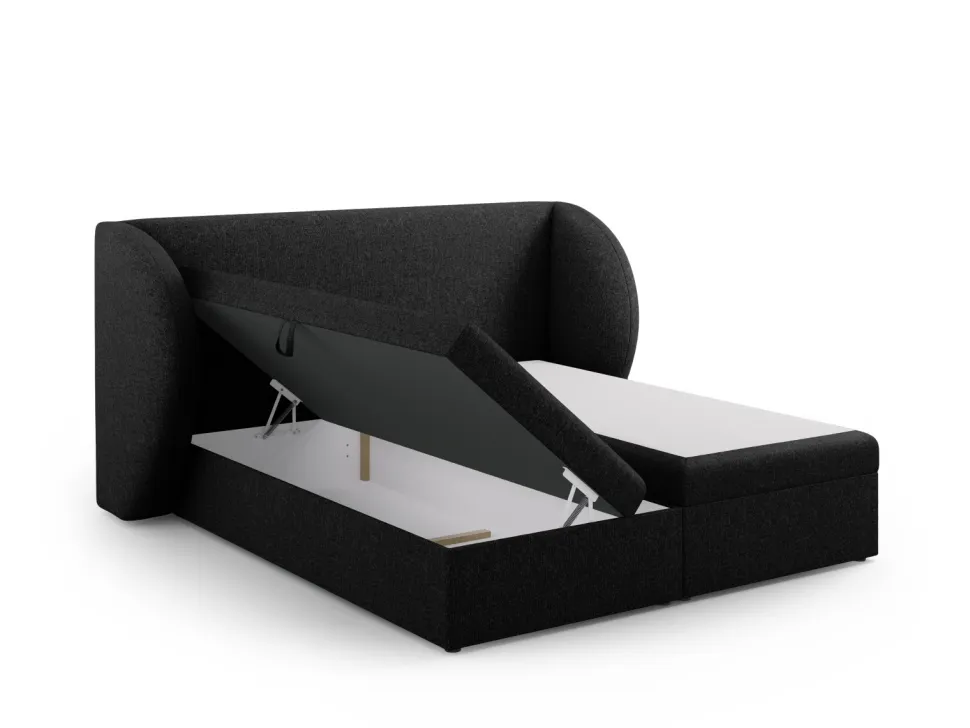 Łóżko Miley Black Chenille 140x200