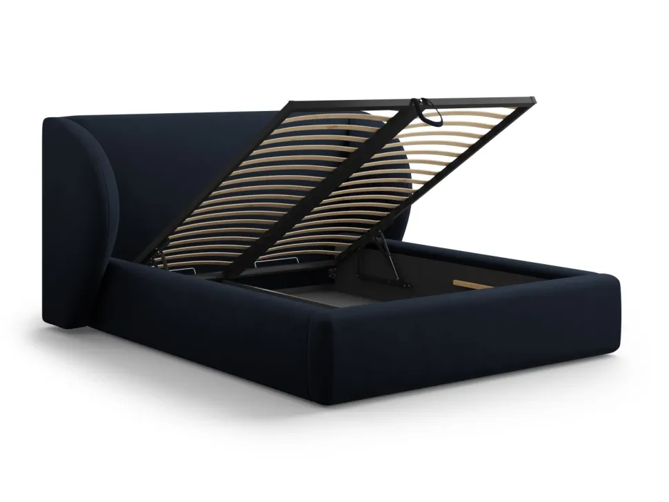 Łóżko Miley Dark Blue Velvet 140x200