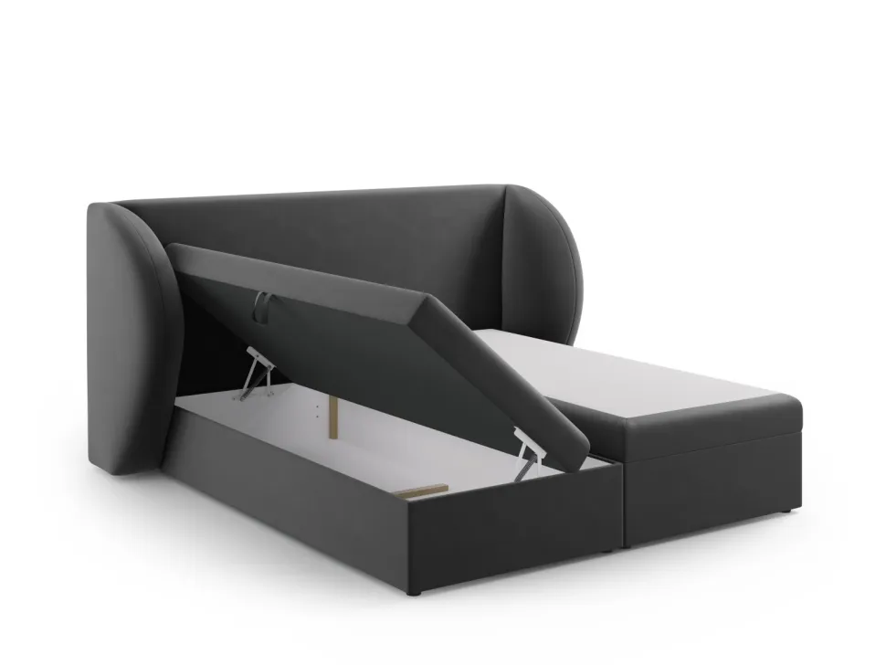 Łóżko Miley Grey Velvet 160x200