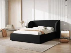 Łóżko Miley II Black Velvet 140x200