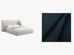 Łóżko Miley II Dark Blue Boucle 140x200