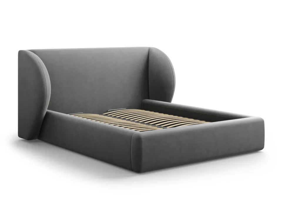 Łóżko Miley II Grey Velvet 160x200