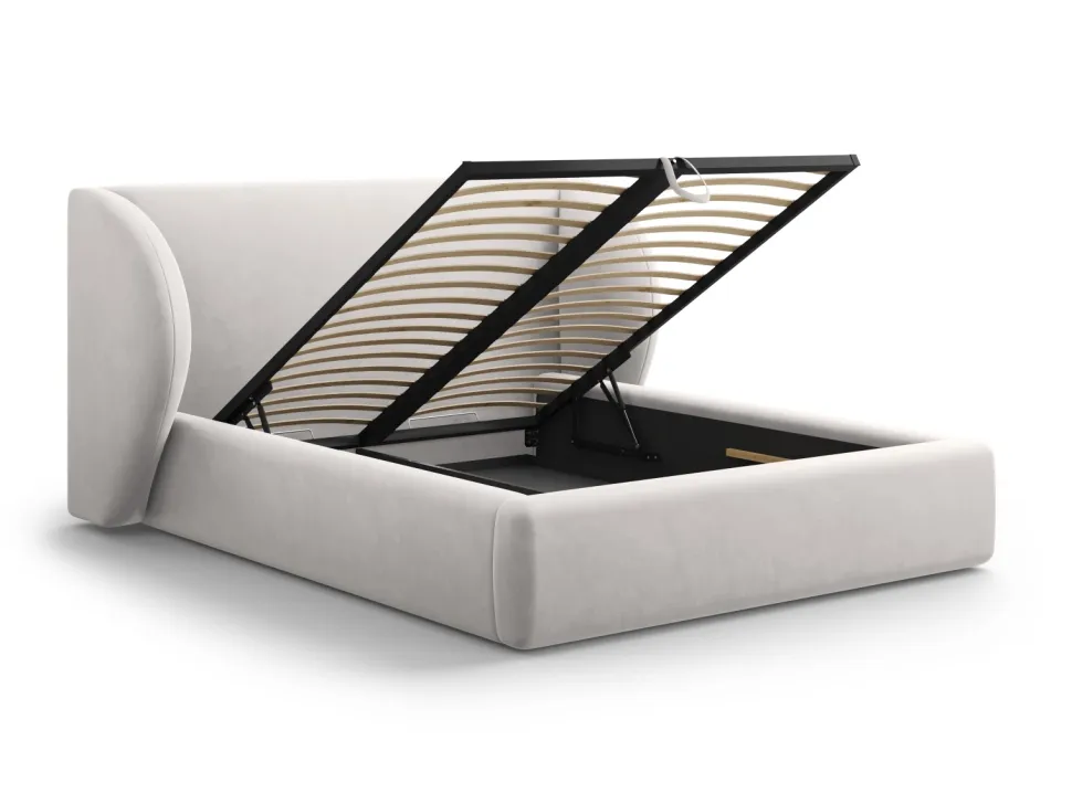 Łóżko Miley II Silver Velvet 140x200