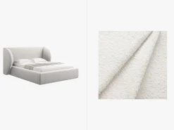 Łóżko Miley II White Boucle 180x200