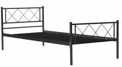Łóżko Muriel metalowe czarne